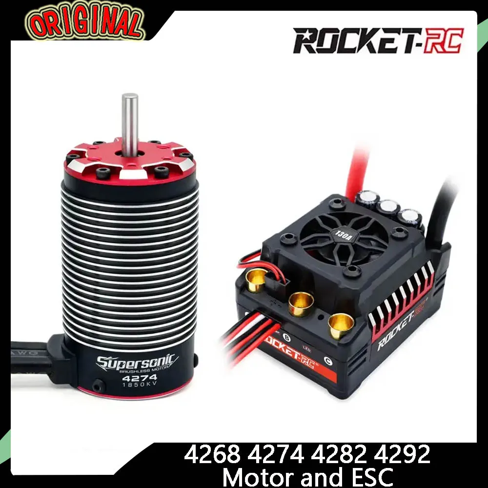 

Rocket-RC Supersonic V2 Brushless Motor (4268/4274/4282/4292) | Temp & Sensor Port, 130A/160A ESC Combo – For 1/8 & 1/7 RC Cars