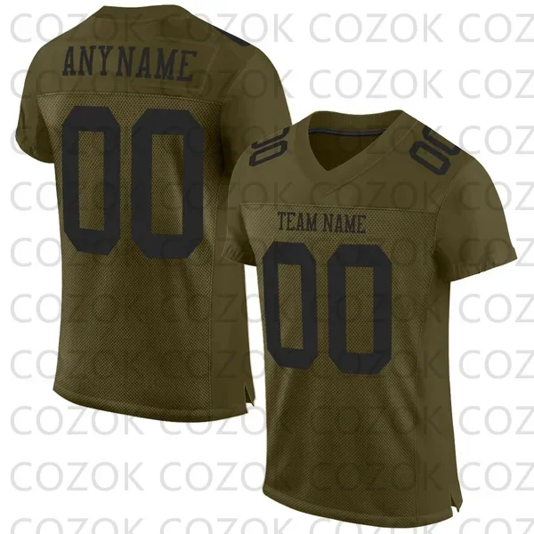 

Custome Dark Brown Football Jerseys for Men Women Unisex Football Short Sleeves Athletic Tee Shirts