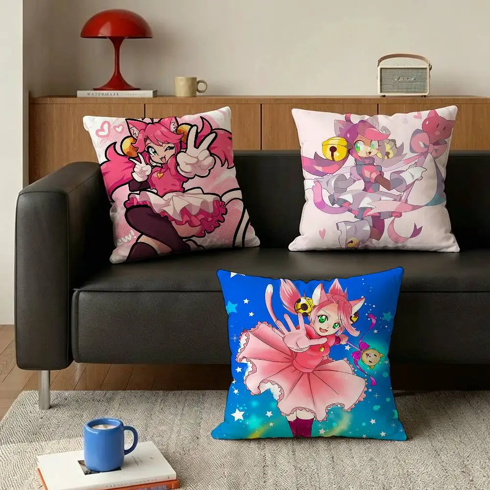 mew mew PINK Deltarune   Various Sizes Square Pillow Case For Car Home Bedchamber Decor