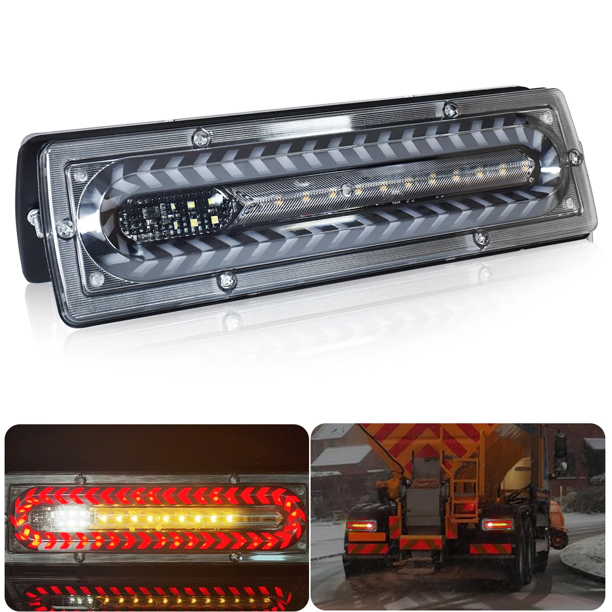 ضوء خلفي LED ضوء فرامل إشارة الانعطاف LED ضوء عكسي مناسب للشاحنات والشاحنات والجرارات والحافلات والسيارات والمركبات الترفيهية