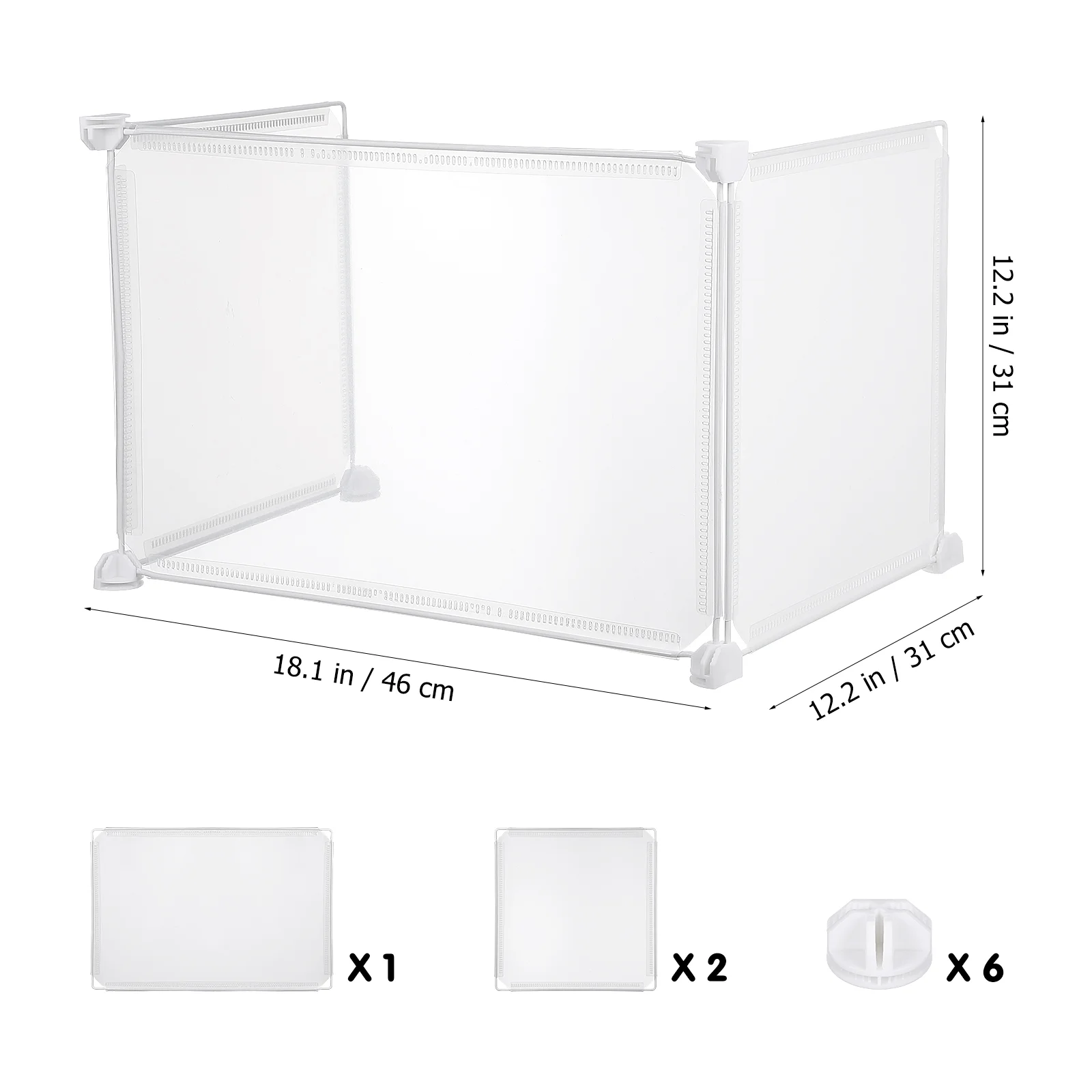 3 Pcs Desk Transparent Partition Student Use Office Accessories Sneeze Guard for Counter Plastic