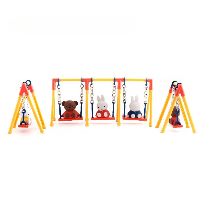 Miffy Swing Cake Decoração Desktop Car Ornament Modelo de boneca Gacha