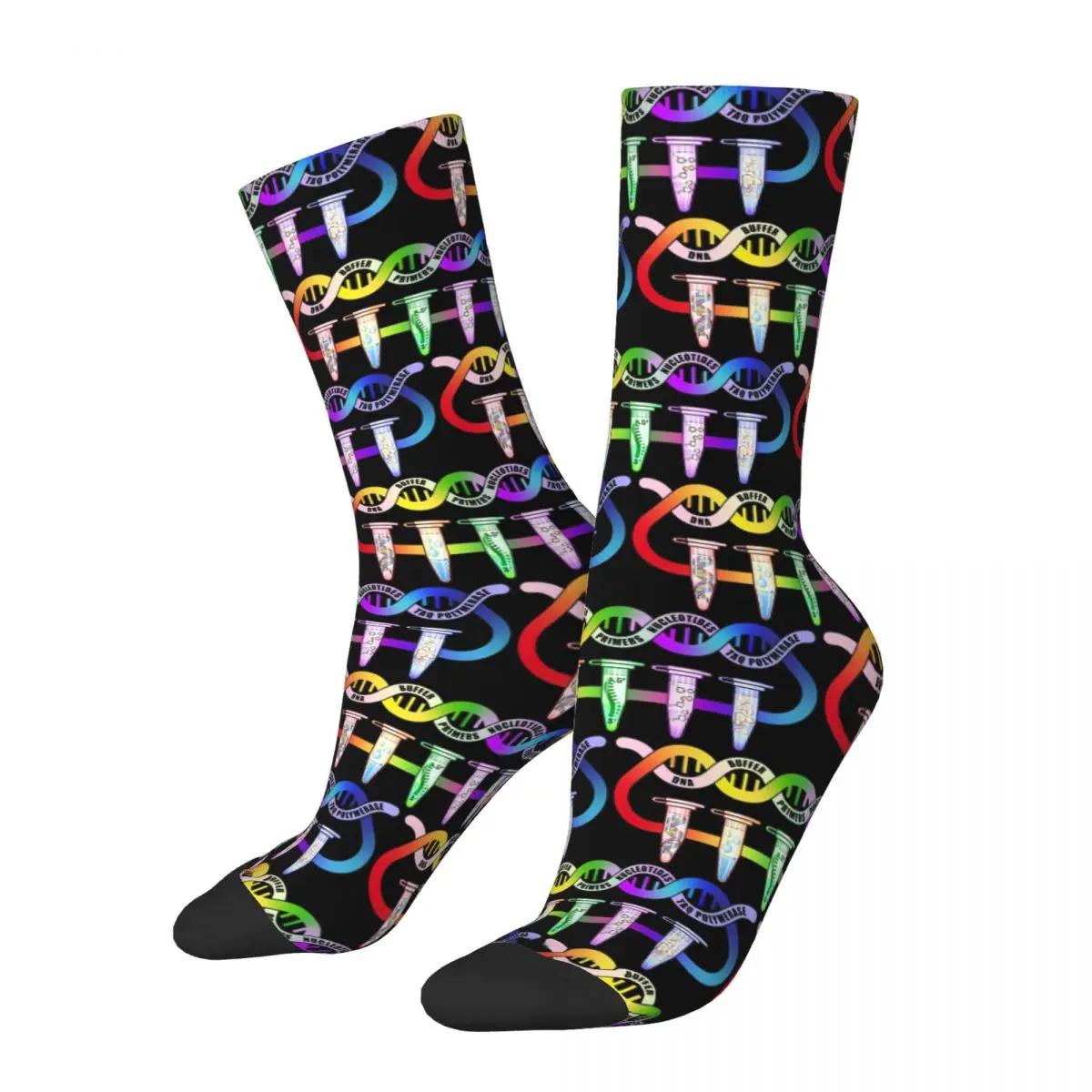 Calcetines de ciencia biológica de tubos de pipeta, medias Súper suaves Harajuku, medias largas para todas las estaciones, regalo de cumpleaños Unisex