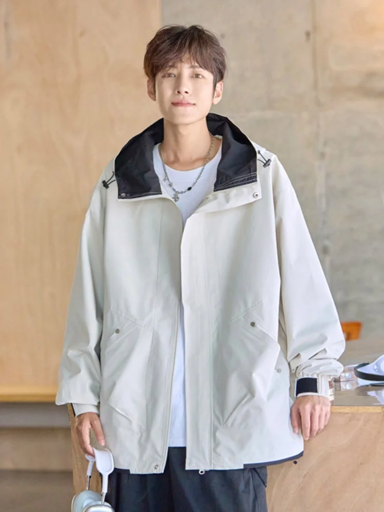 

Мужская куртка American Sle, осень 2024, новая молодежная рабочая одежда, верхняя одежда, модный бренд, OOTD, одежда для походов, ветрозащитная