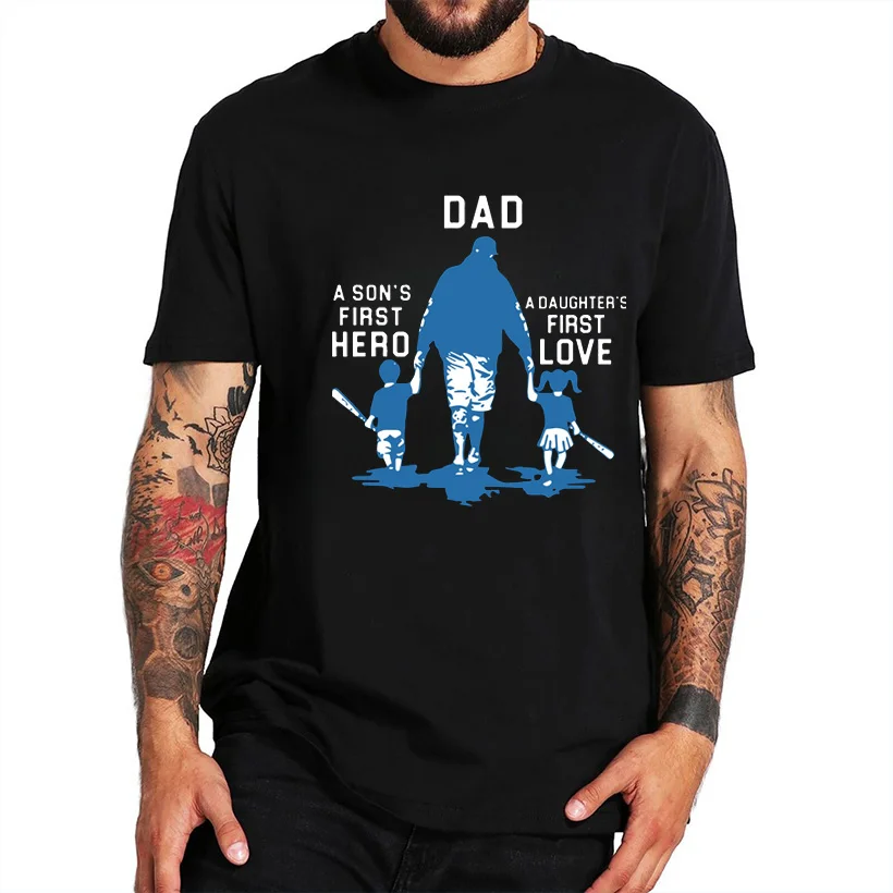 Autistic father and son You'll never walk alone vintage fun print casual street wear summer men women universal T-shirt