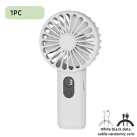 BAAR-USB Handheld Mini Fan Portable Fan 3 Speed Quick Charging Fan With Digital Display For Indoor Outdoor Makeup Travel