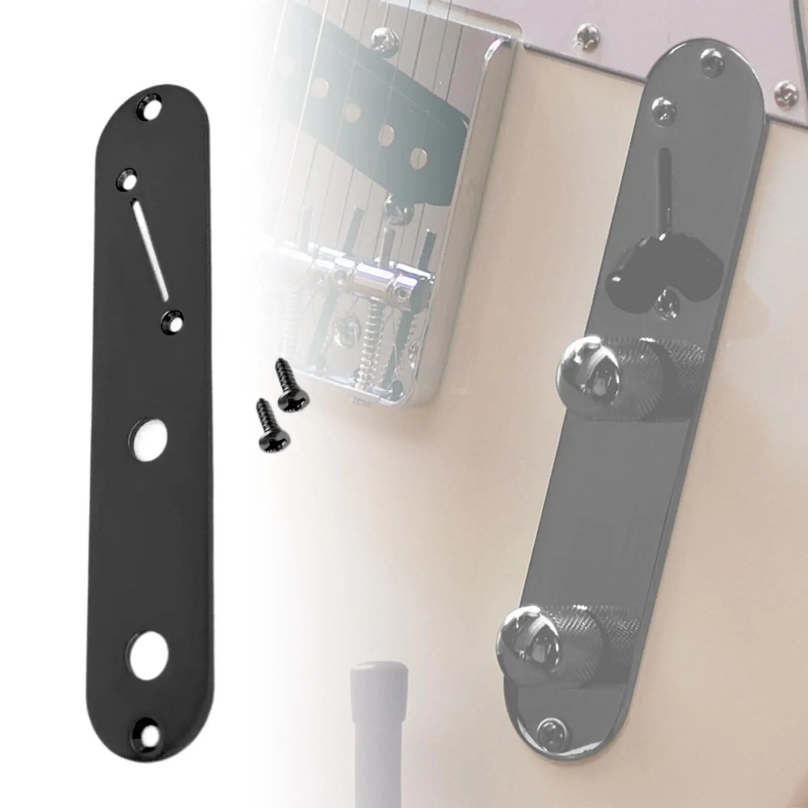 32mm Steel Control Plate Narrow Pot Hole Spacing with Angled Switch Slot Electric Guitar Replacement Part for Electric Guitars