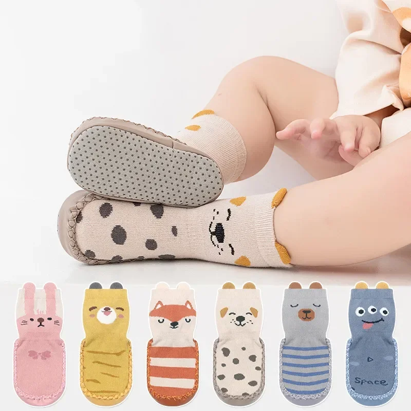 Toddler Thick Warm First Walkers Kids Boots Baby Shoes with Soft Sole Newborn Plus Velvet Nonslip Floor Socks Child Solid Color