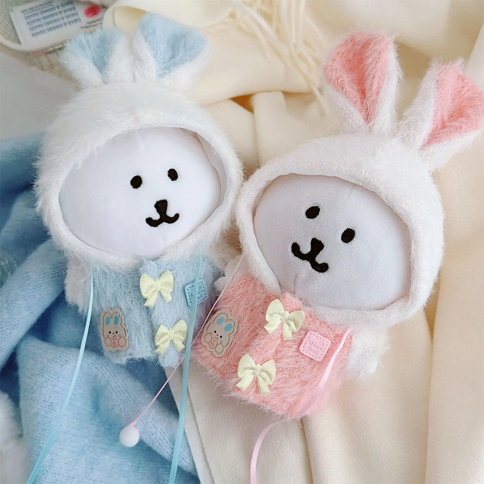 

10 см пушистое пальто с милым кроликом, новая модная зимняя плюшевая кукольная одежда Kawaii Idol, одежда для кукол, аксессуары, коллекция для фанатов, подарки