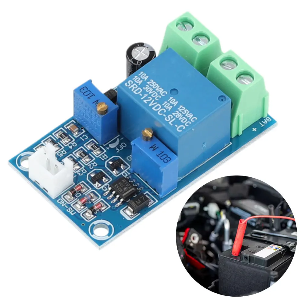 12V Battery Automatic Switch Recovery Protection Board Portable Low Voltage Storage Battery Board Mini for Prolong Battery Life