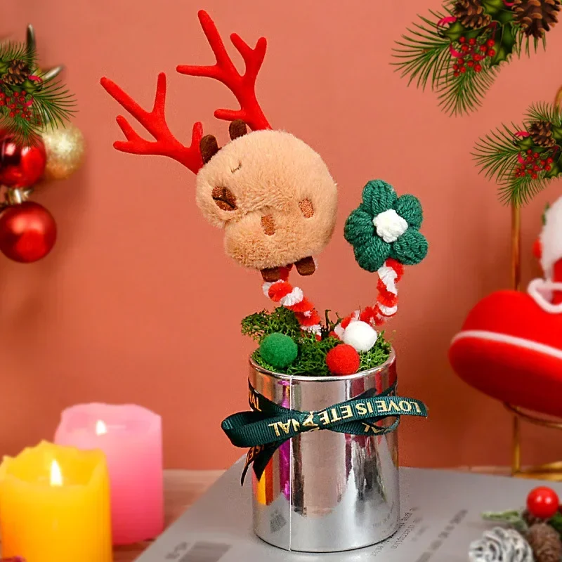 Kerstboeket Kerstcadeau Kerstboomversiering wol bloem twist stick woonkamer ornament buitenlandse handel hoog gevoel