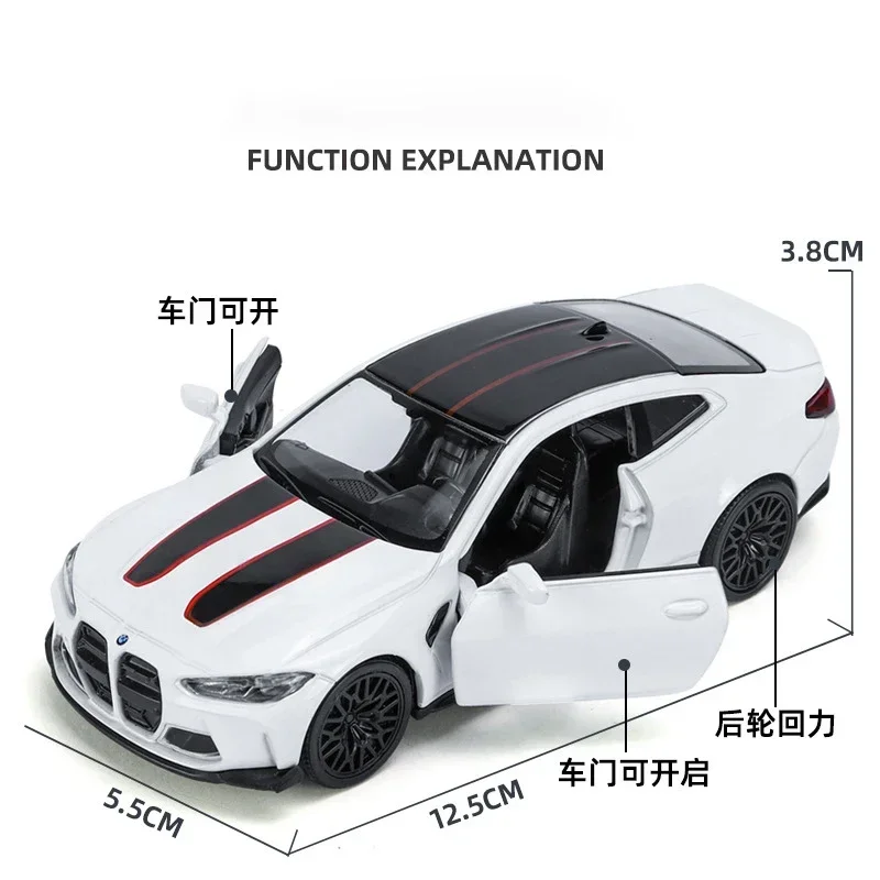 1:36 BMW M4 CSL G82 pressofusi per auto in lega e veicoli giocattolo modello di auto modello in scala in miniatura giocattoli per auto