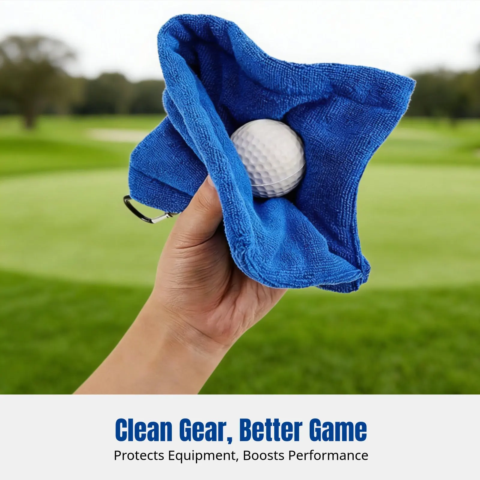 Sports Ball Cleaning Towel, Microfiber Material, Outdoor Sports, Waist-Hanging, Soft, Quick Dry, Club Wipe view 2