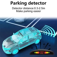 FirstSafe Factory Car LED Parking Sensor Kit 4Sensors 22mm Backlight Display Reverse Radar Kit Monitor System 12V 13Colors 2