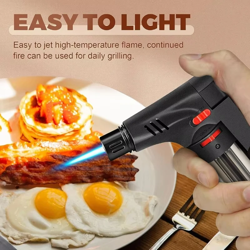 4-pack torch lighters, windproof lighters, butane gas lighters, smoke accessories, outdoor grilling tools 2025 New