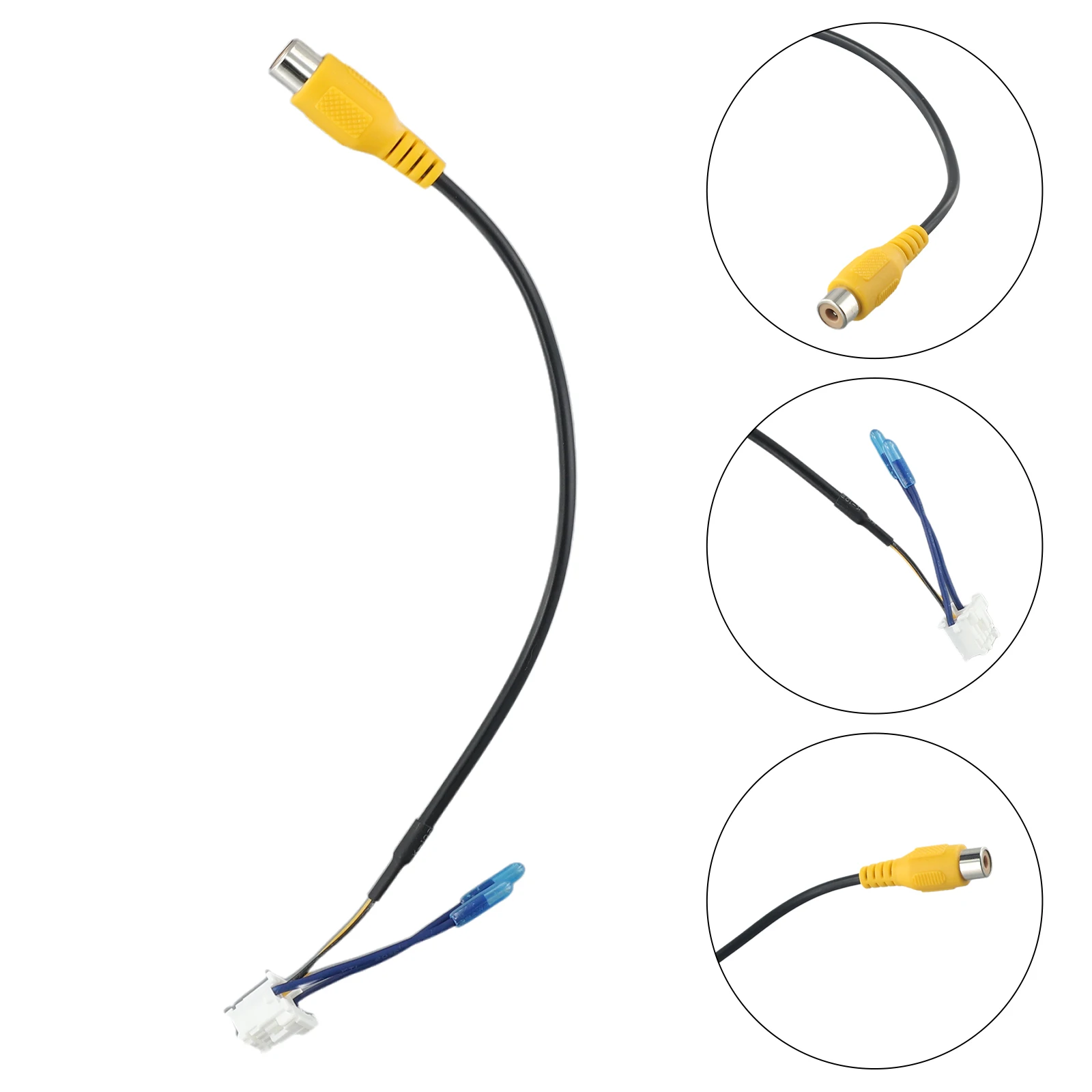 10Pin Rearr Vieww Backupp Cameraa Cable Adaptor RCA For Car Stereo Android Radio DVD Player Car Accessories Internal Spare Parts