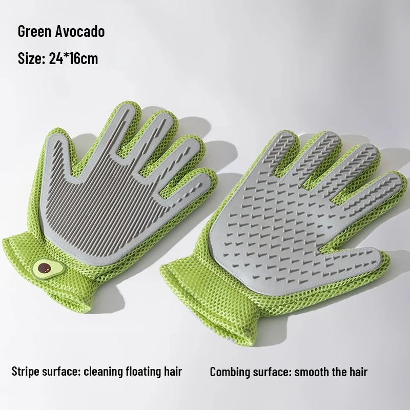 2 in 1 Cat Hair Glove Pet Fur Remover Gloves Cat Dog Grooming Glove Comb for Pets Clean Massage Brush Pet Products Cat Supplies