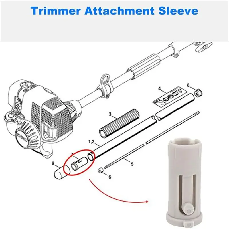 A55F-3 Pack Trimmer Attachment Sleeve For Stihl Kombi System 4140-791-7207, Fits Multiple Models