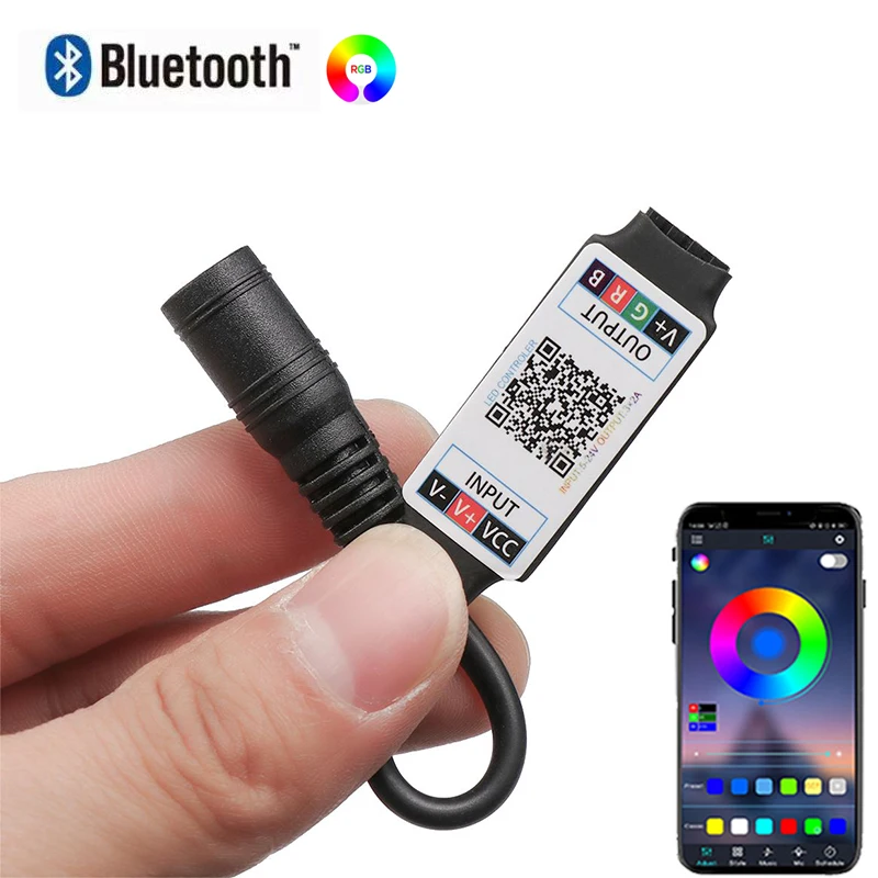 12V Smart Bluetooth RGB Controler APP Control Color Changing RGB Led Controller Music Sync For 4Pin Rgb LED Lights