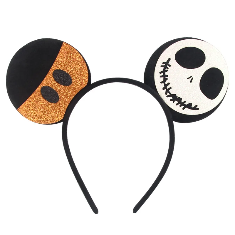 Halloween Mickey Headband Pumpkin Ghost Skull Ghost Festival Party Children\'s Program Performance Dress Up Headwear