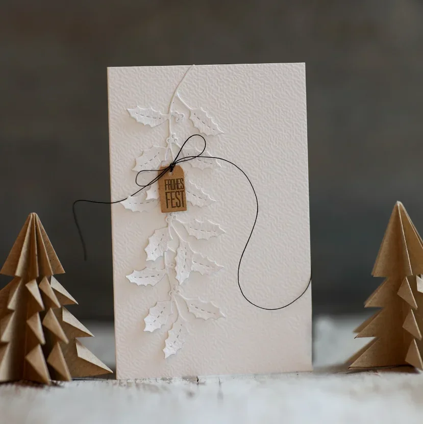 

Piggy Craft metal cutting dies cut die mold Christmas leaf Scrapbook paper craft knife mould blade punch stencils dies