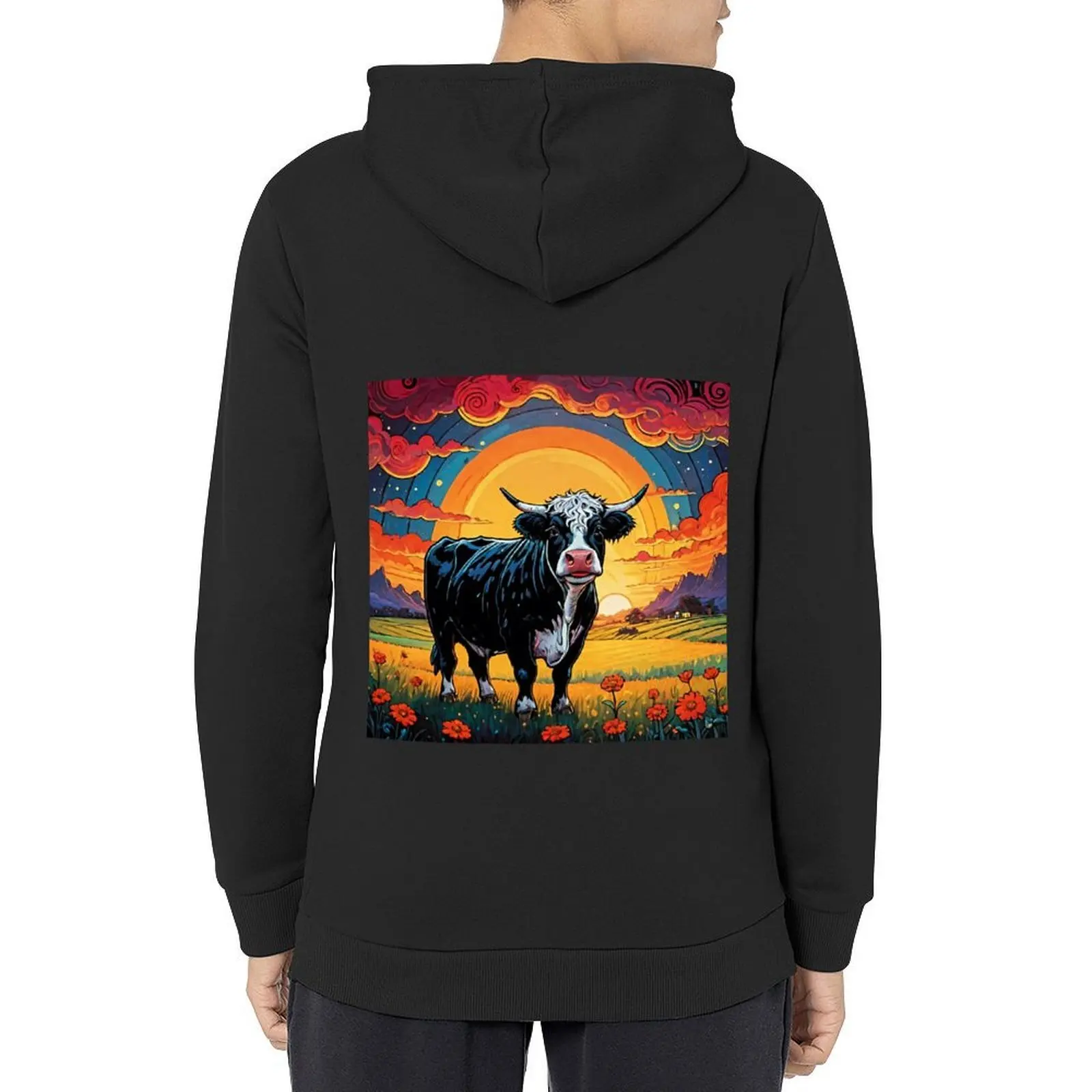 

GlitterCow Sunset 4 Hoodie men's sweat-shirt autumn jacket men clothes for men men clothing pullover hoodies