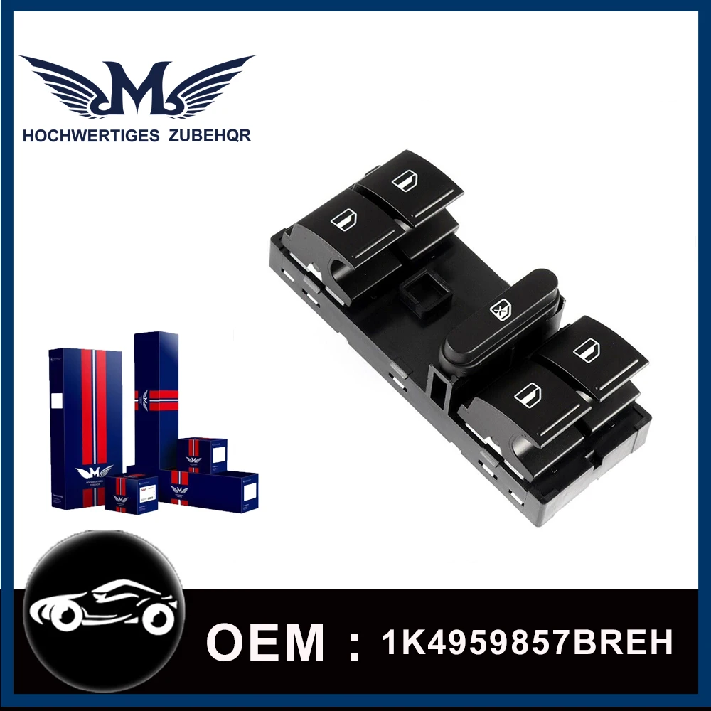 

M Brand Electric Power Window Switch For VW Jetta IV Passat ,Tiguan,1K4959857B, 1K4959857BREH, 1K4959857CREH, URO010336