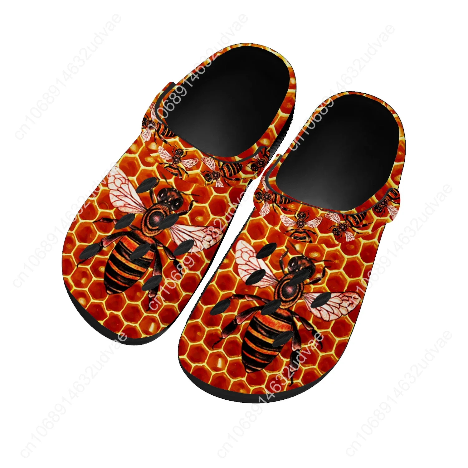 

Сандалии с пчелой, женские подростковые домашние модные водные туфли, садовые дышащие удобные пляжные тапочки с отверстиями