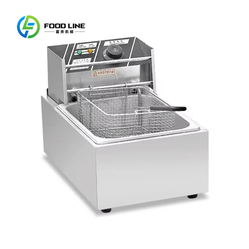 Customized size Fryer Fast Food Commercial Electric Single Can 6L Induction Fryer