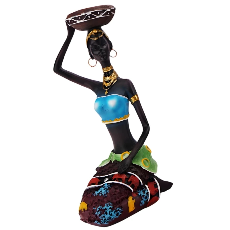 Shelf Styling Holder Black Lady Figurine for Home Decoration, Entryway Use, Study Desks, and Side Tables