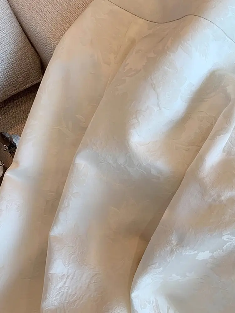 تنورة Sle f الصينية الجديدة معي الربط التخسيس تصميم الصيف المرأة عالية الخصر ألف خط تنورة تنفس الدانتيل