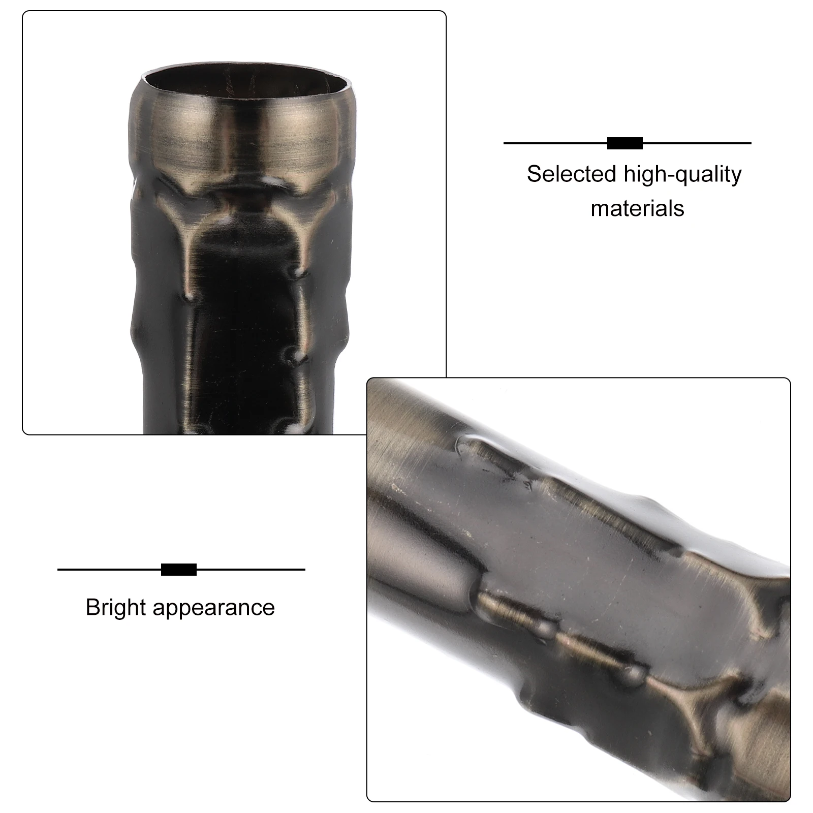 6pcs European Crystal Chandelier Sleeves Iron Lamp Holder Tube Reusable Retro Style LED Lighting Accessories