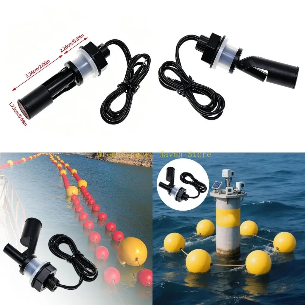 F68D Water Tower Float Control Side Mount Set of 2 Level Sensors with Wire Leads for Reservoir Monitoring and Pumps Refill