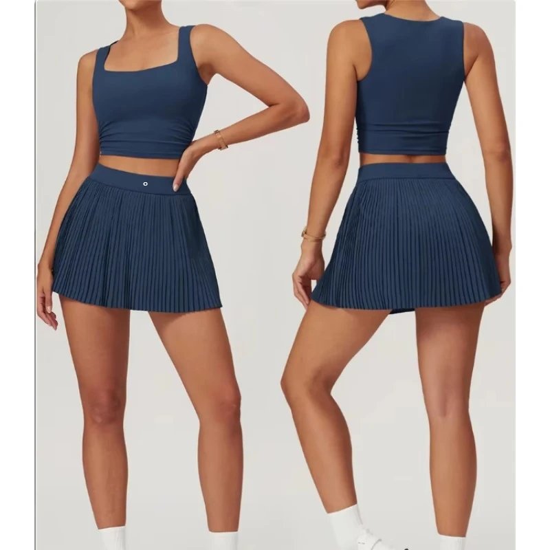 

Йога и гольф для женщин, faldas plisadas cortas para baile y Fitness, faldas de tenis con pantalones cortos bolsillos deportivos