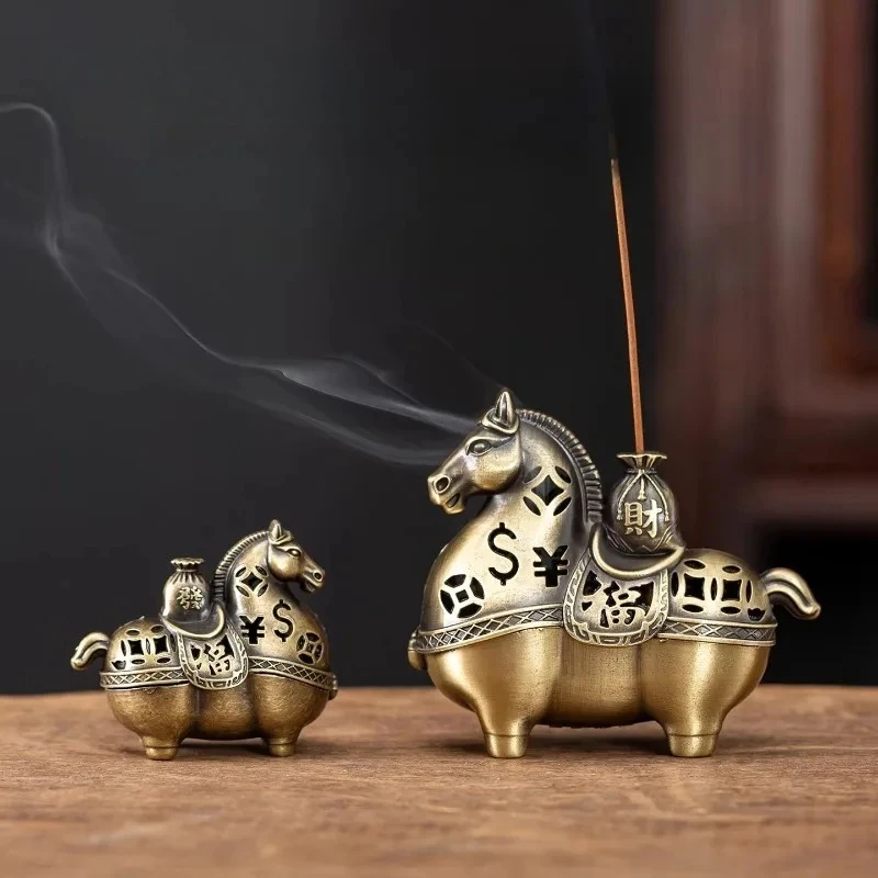 Pony Incense Burner Tea Table Incense Burner Decoration Chinese Agarwood Hollow Out Animal Decorations Incense Holder