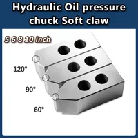 New Hydraulic Oil pressure chuck Soft claw 5 6 8 10 inch 60/90/120 degree High quality standard 3 jaws For mechanical CNC lathes