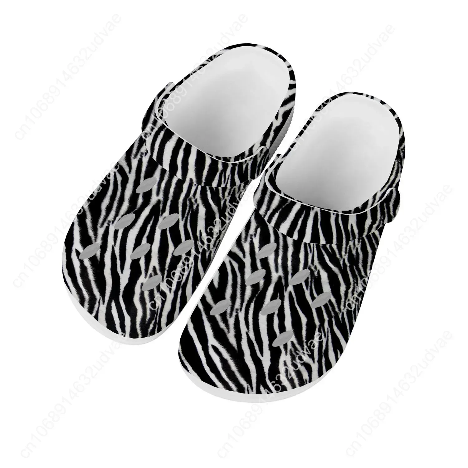 Zebra print Water Shoes Mens Womens High Quality Fashion Home Garden Clogs Custom Sandals Beach Breathable Hole Slippers