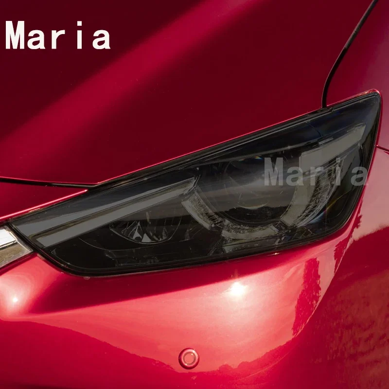 For Mazda CX-3 2015 Present Car Headlight Protective Film Headlamp Restoration Transparent Black TPU Sticker