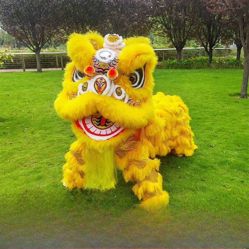 Bamboo woven wool southern lion adult performance props luminous lighting authentic Buddha southern lion