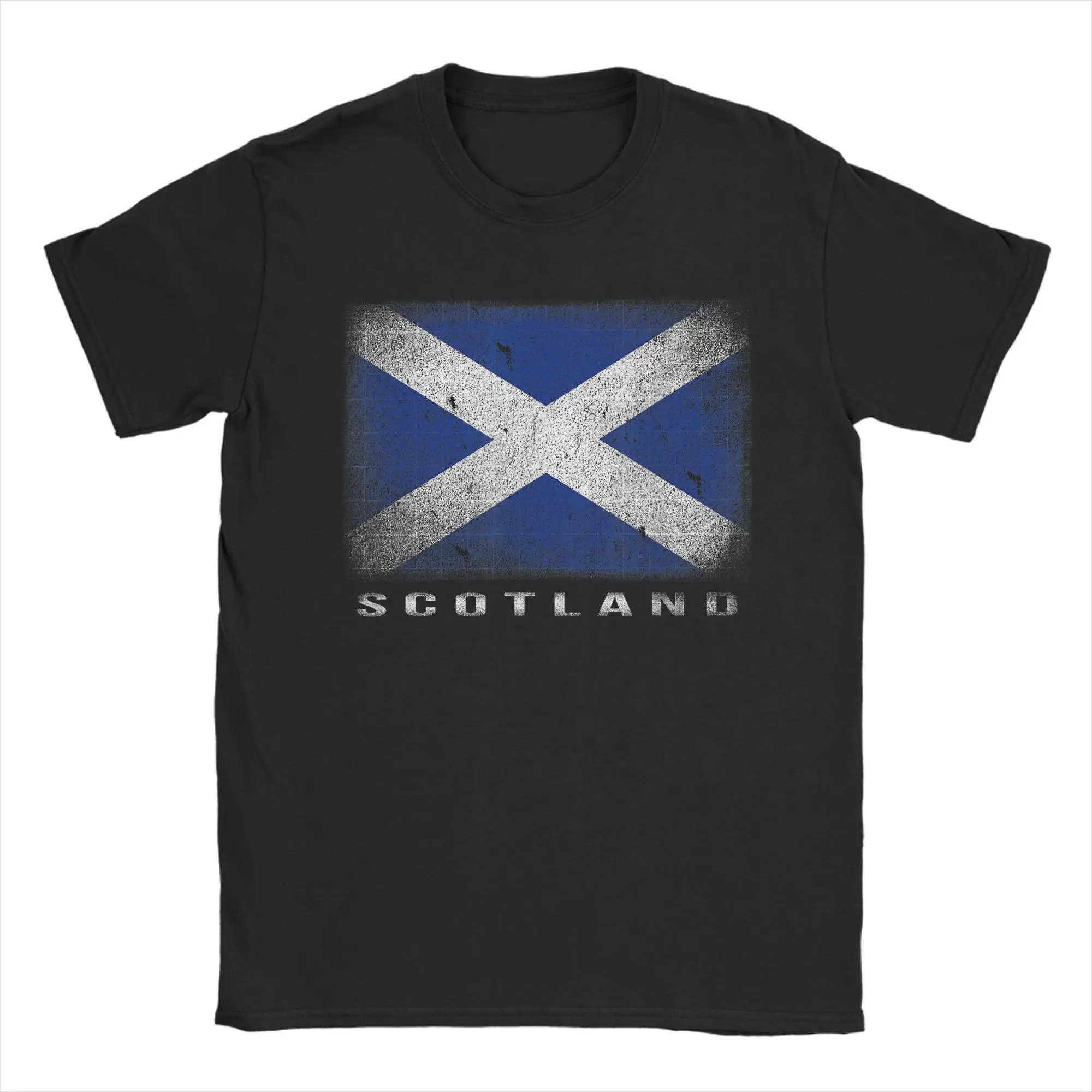 Men's T-Shirt Scotland Flag Scottish Heritage Style Leisure Cotton Tee Shirt Short Sleeve  T Shirts Crew Neck Clothing Gift Idea