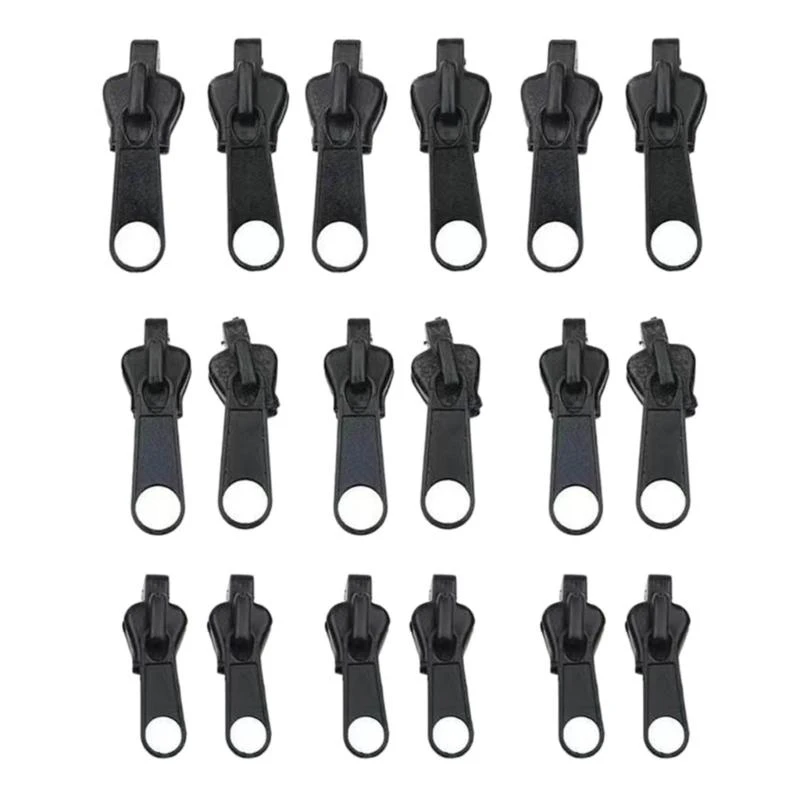 367A 18x/Set Zippers Repair Kits Zippers Sliders Removable Zippers Pullers for Jeans