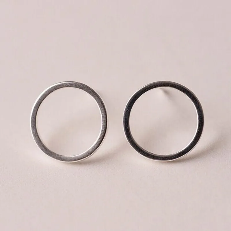 Uini-Tail 925 Tibetan silver round circle earrings fashion temperament minimalist silver jewelry high quality hypoallergenic