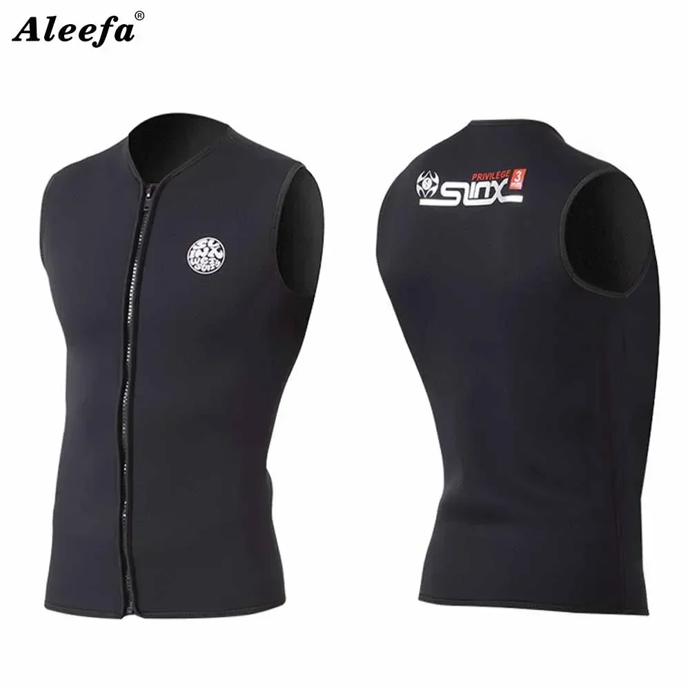 Wetsuit Top Diving Vest 3mm Neoprene Sleeveless Mens for Kitesurfing, Swimming & More - S to 5XL