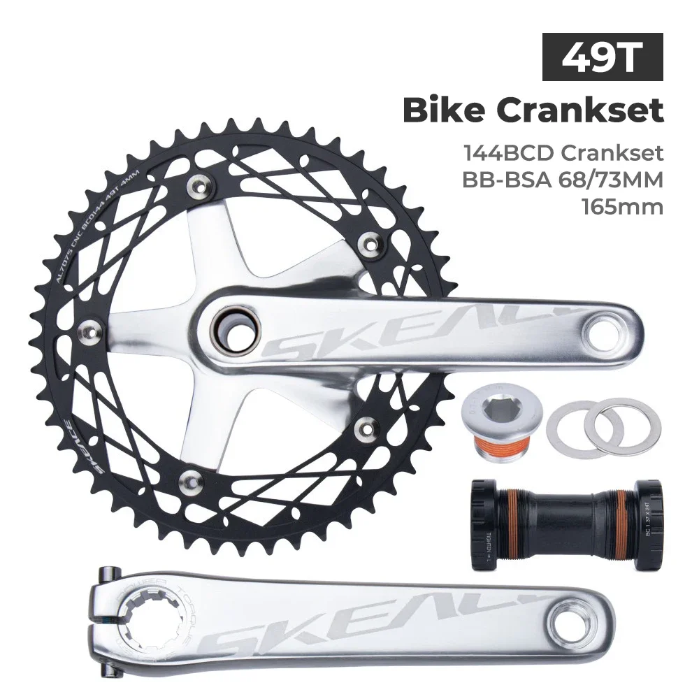 SKEACE Fixed Gear crankset track BIKE 165mm Integrated 144 BCD
