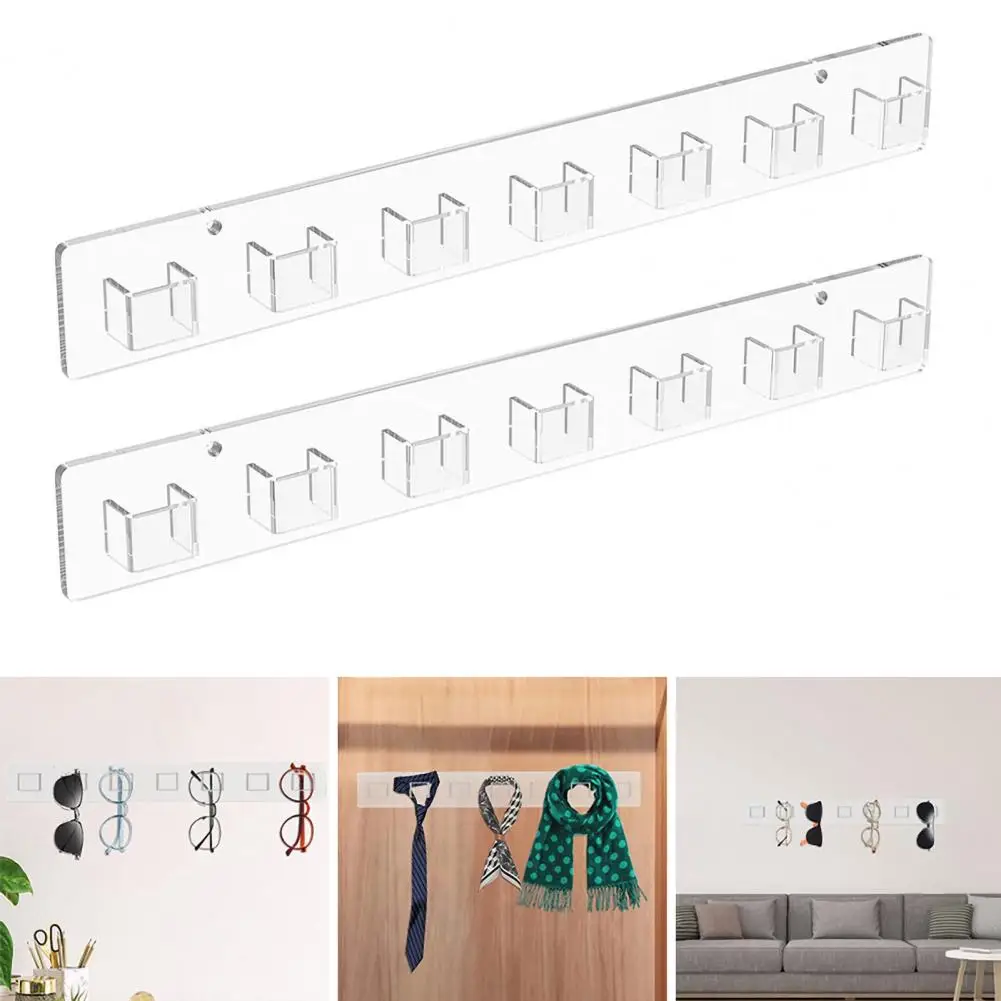 Decorative Glasses Rack Acrylic Sunglasses Rack Organizer for Wall Mounting Space-saving Holder for Glasses Sunglasses Easy