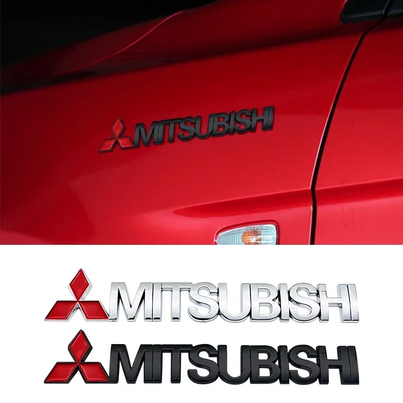 1pcs Car Letter Sticker Tail Bumper Badge Rear Trunk Emblem For Mitsubishi Evolution Lancer Grandis Outlander Triton Pajero ASX