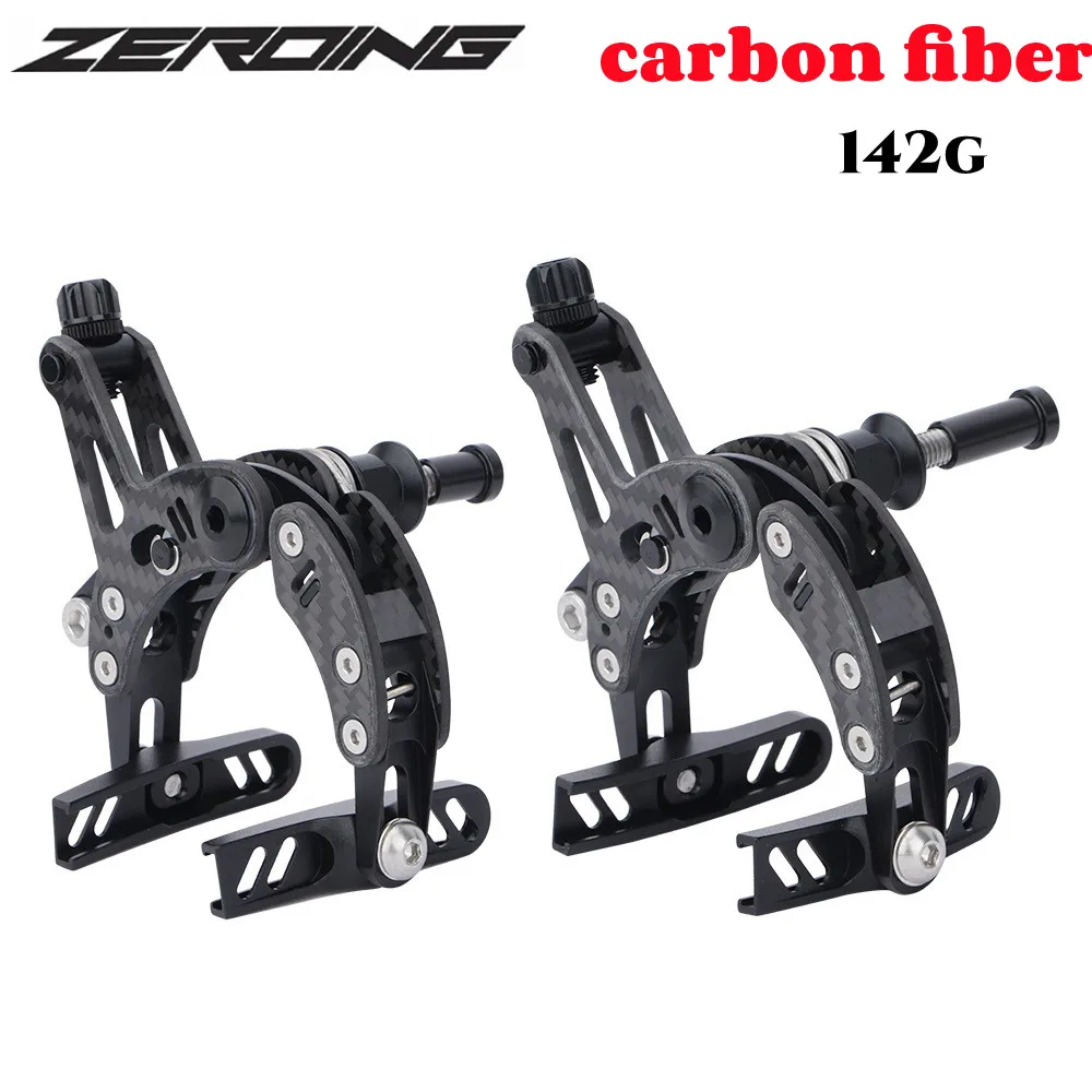 ZEROING Brake Dual Pivot Caliper 142G Ultralight Carbon Fiber Road Bike Rim Brake Front Rear Side Pull C Brake Clipper EE F-ZTTO