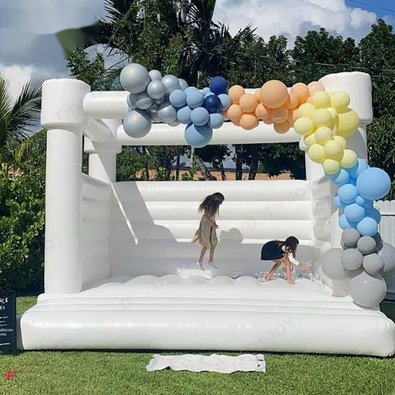 outdoor activities and games Inflatable Wedding Bouncer White Bounce House Jumping Bouncy Castle