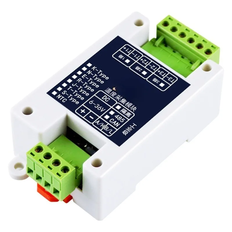 For 1-8 Channels/channel K-type Thermocouple Temperature Acquisition Module CAN/485 Isolation