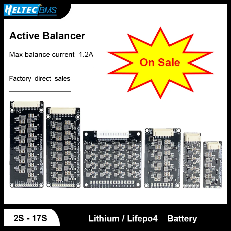 Hurtownia 1.2A Balance Li-ion Lifepo4 Battery Active Equalizer Balancer Energy Transfer BMS 3S 4S 6S 8S 10S 13S 14S 16S 17S